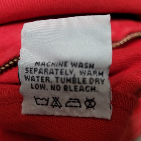 VINTAGE 90s-early 2000s Baby Guess Jean Red Zip Back Dress Size 4Y - Picture 7 of 7